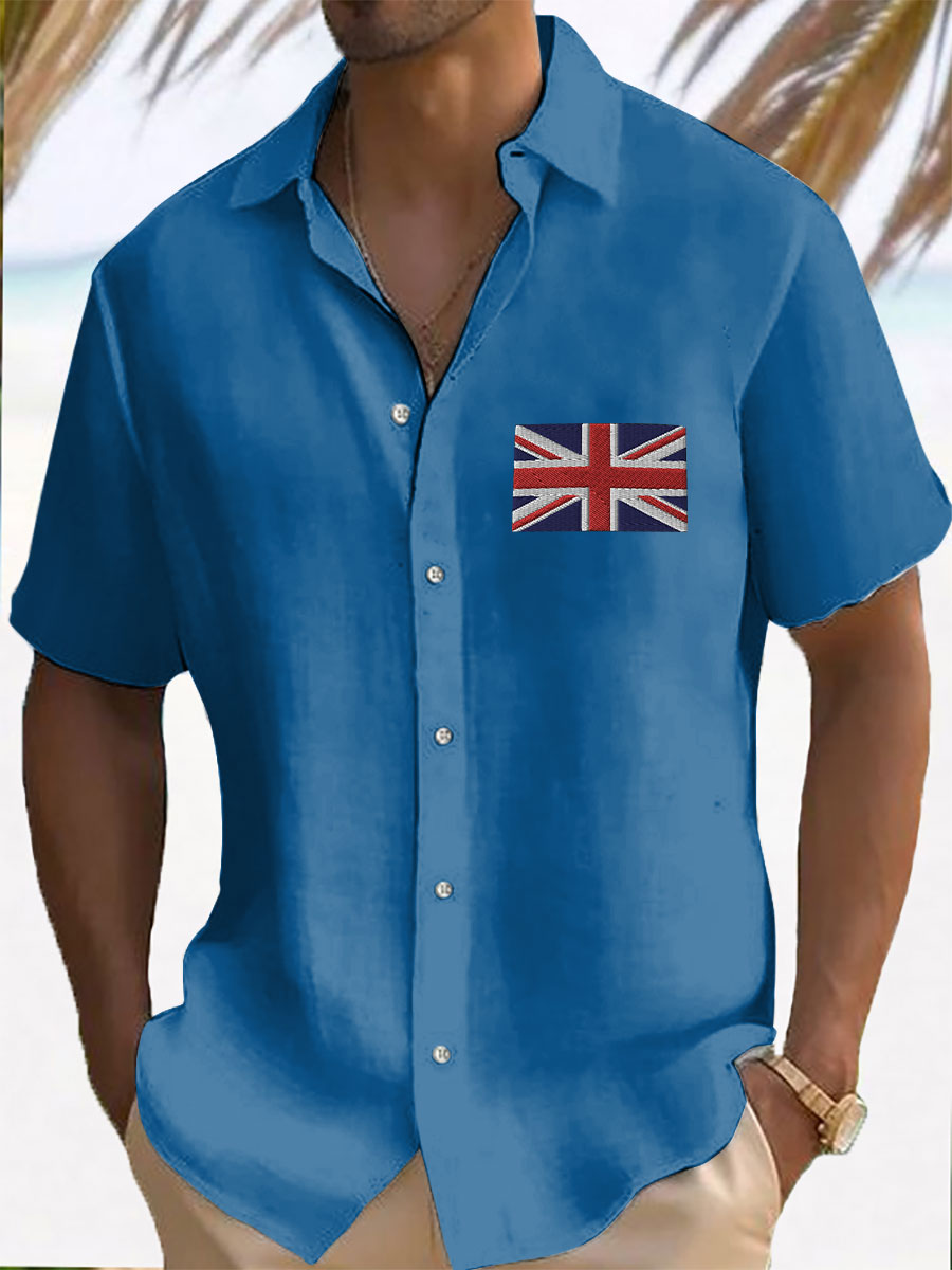 Men's Union Jack Print Casual Shirt