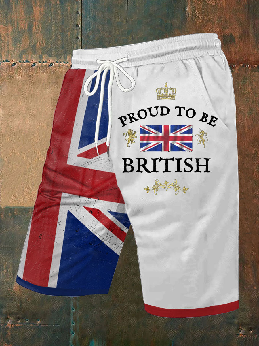 Men's Proud To Be British Printed Shorts