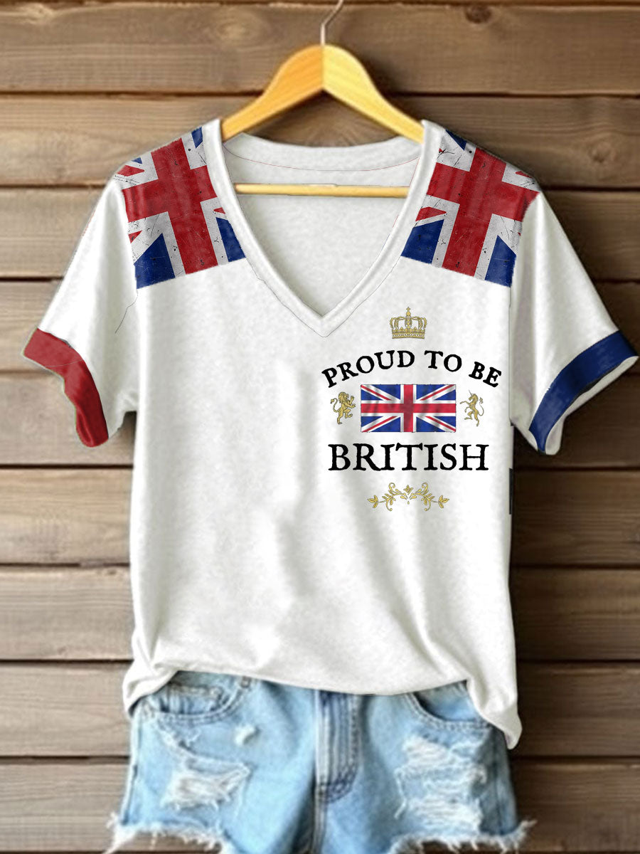 Women's Proud To Be British Printed T-shirt