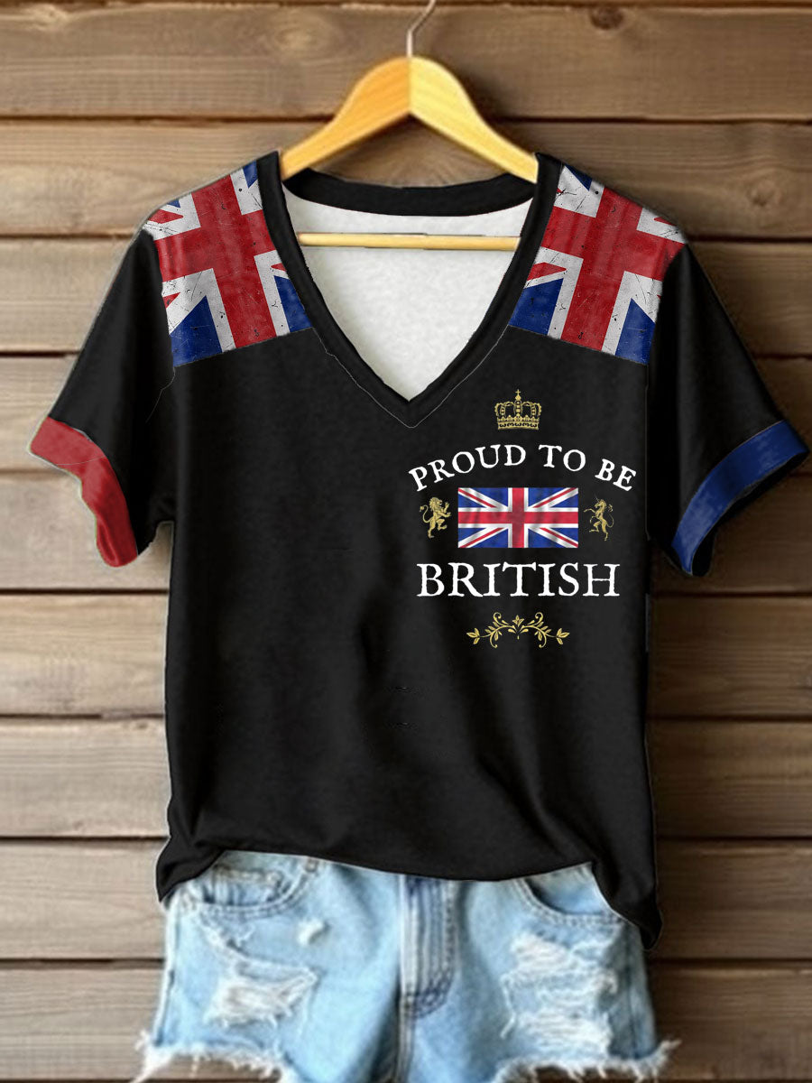Women's Proud To Be British Printed T-shirt