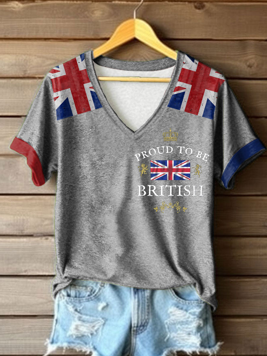 Women's Proud To Be British Printed T-shirt