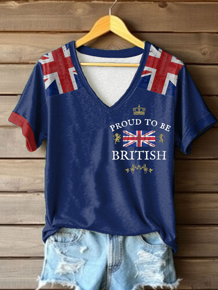 Women's Proud To Be British Printed T-shirt
