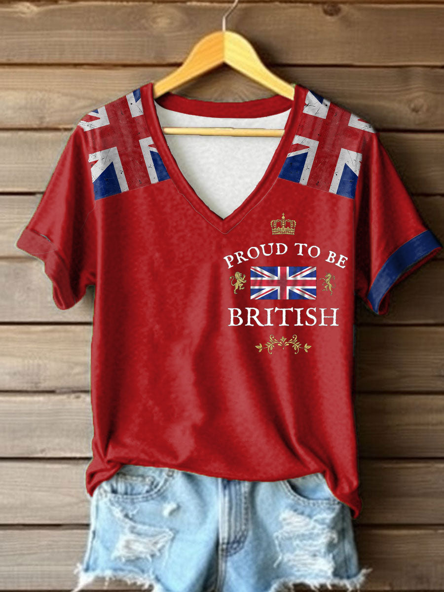 Women's Proud To Be British Printed T-shirt
