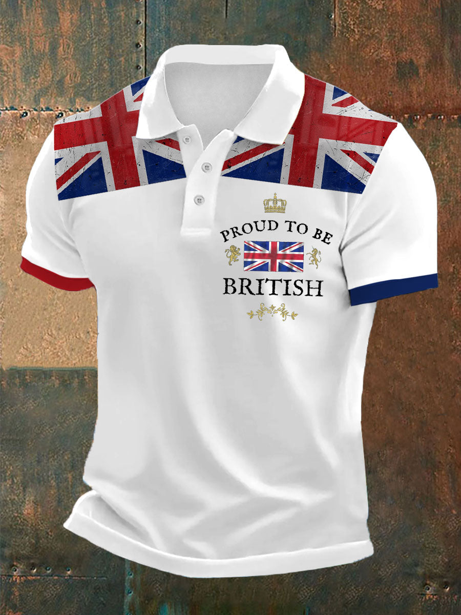 Men's British Proud Printed Polo Shirt