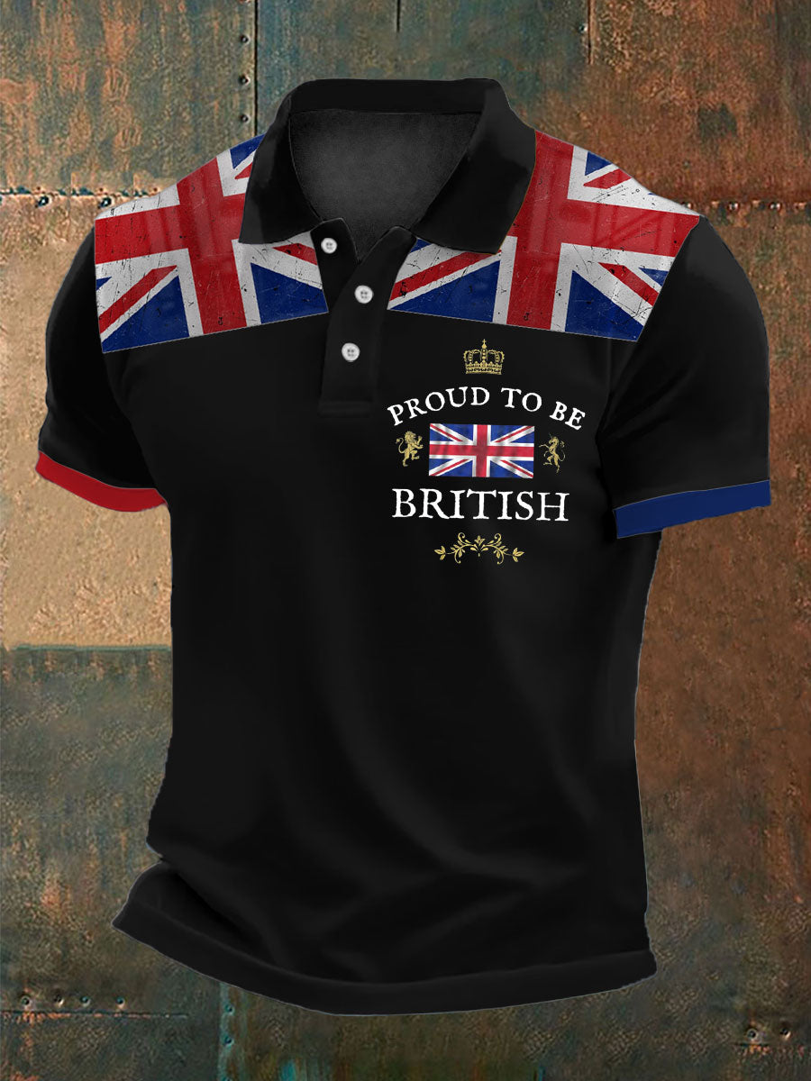 Men's British Proud Printed Polo Shirt