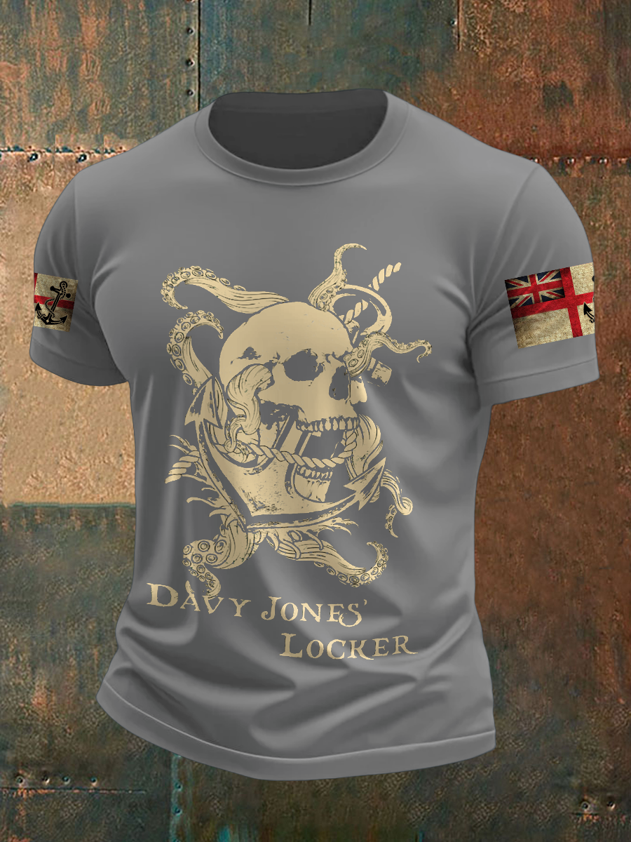 Men's Royal Navy Veteran Davy Jones' Locker Printed T-shirt