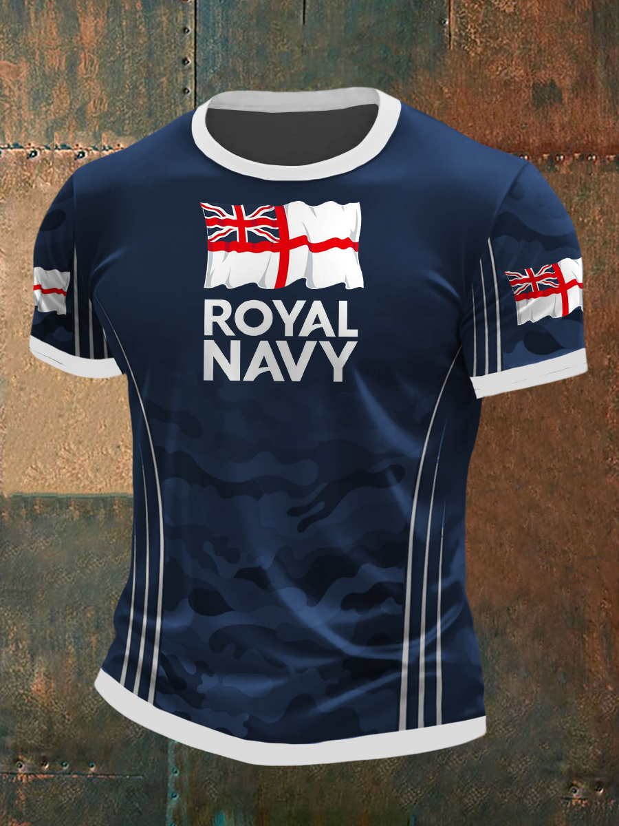 Men's Royal Navy Veteran Printed T-shirt