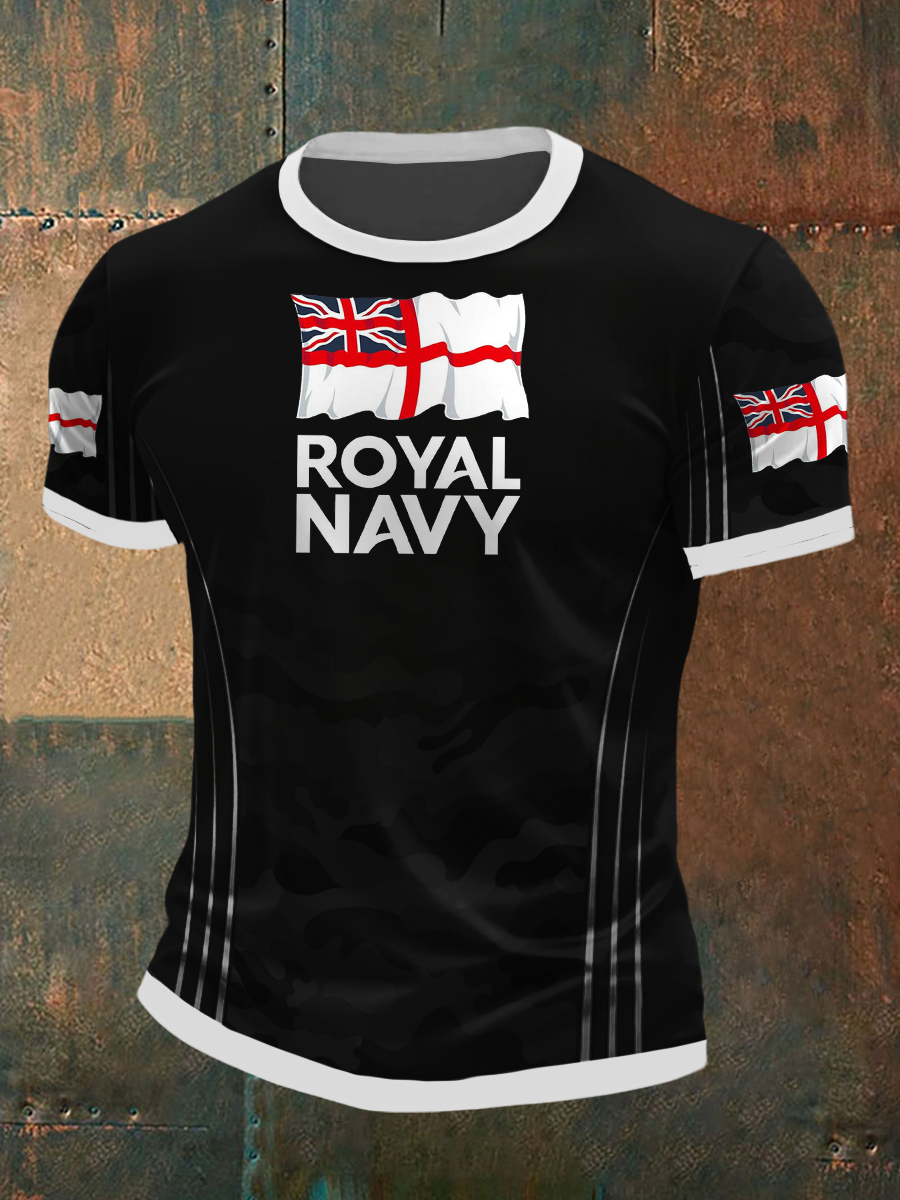 Men's Royal Navy Veteran Printed T-shirt