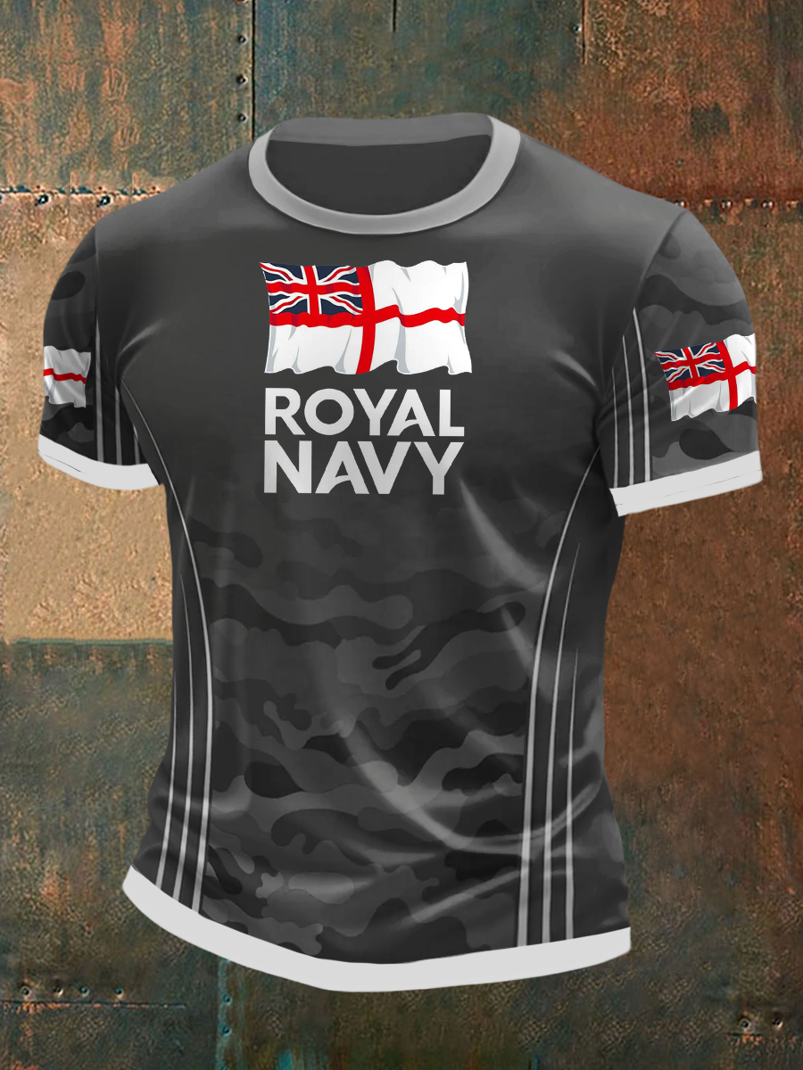 Men's Royal Navy Veteran Printed T-shirt