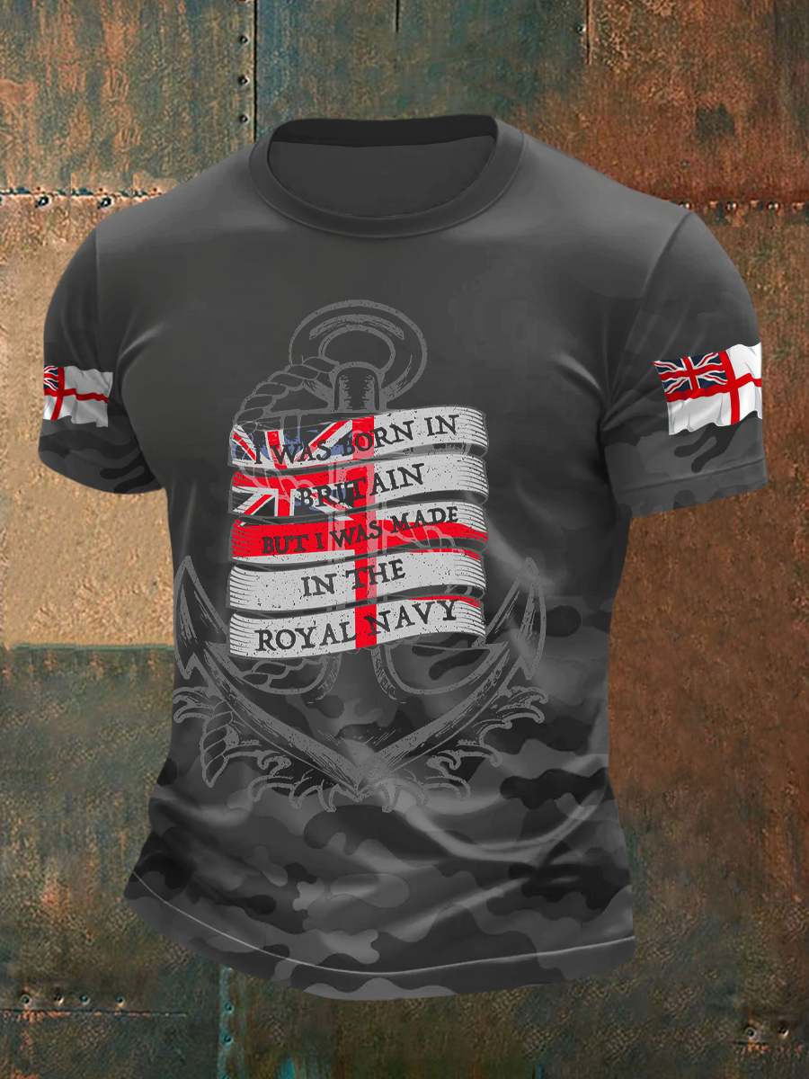 Men's Royal Navy Veteran Printed T-shirt