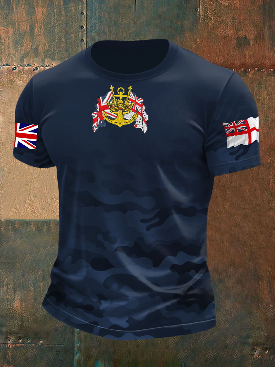 Men's Royal Navy Veteran Printed T-shirt