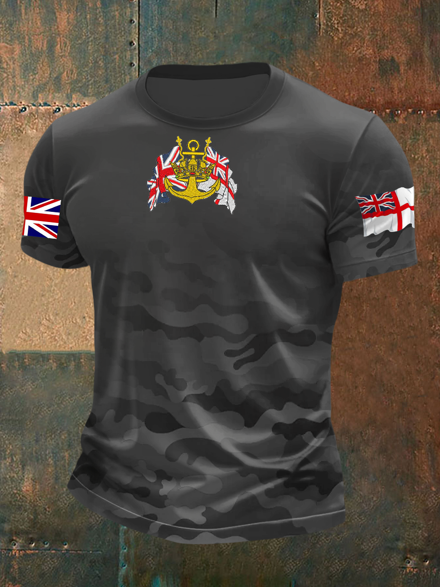 Men's Royal Navy Veteran Printed T-shirt