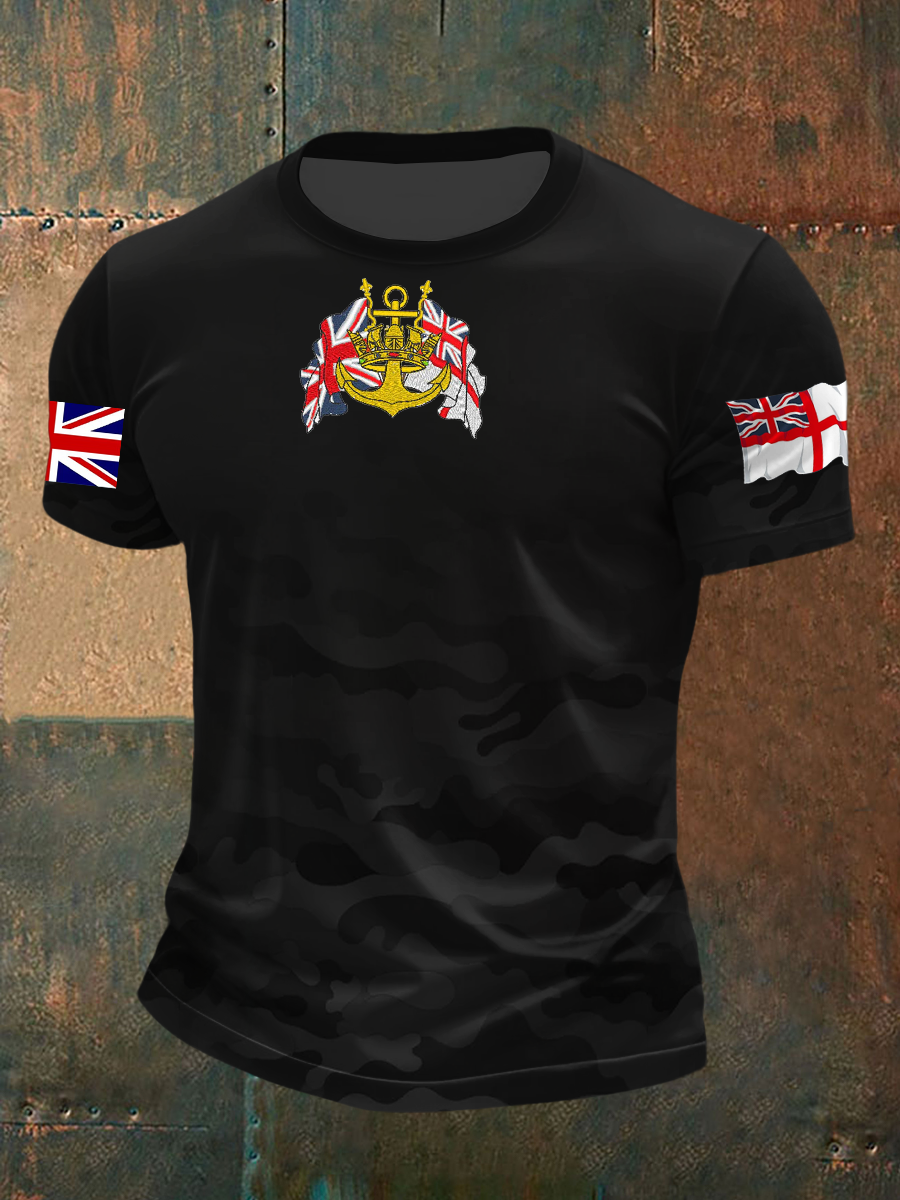 Men's Royal Navy Veteran Printed T-shirt