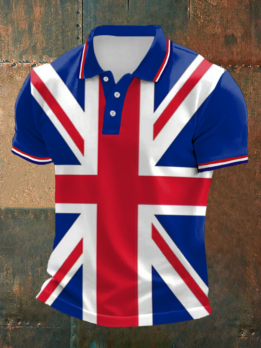 Men's UK Flag Print Casual Top