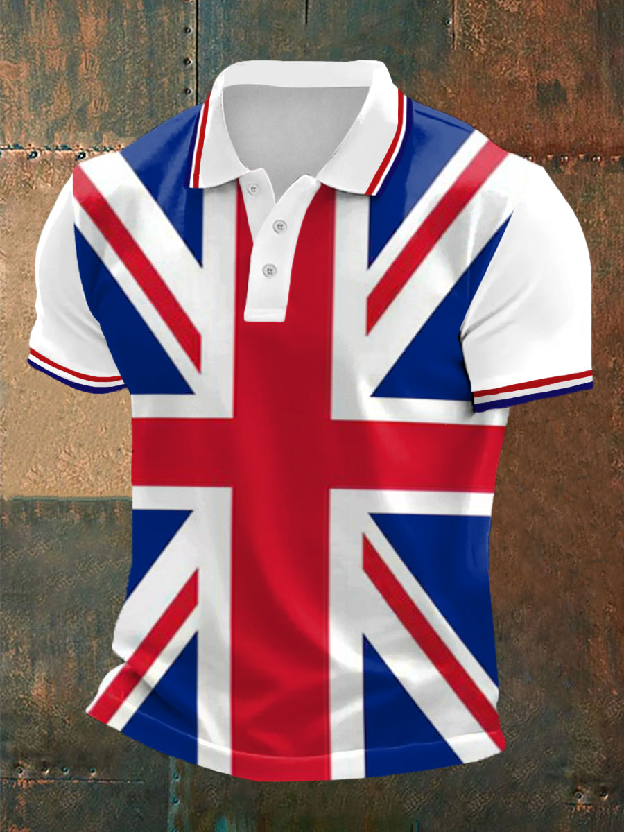 Men's UK Flag Print Casual Top