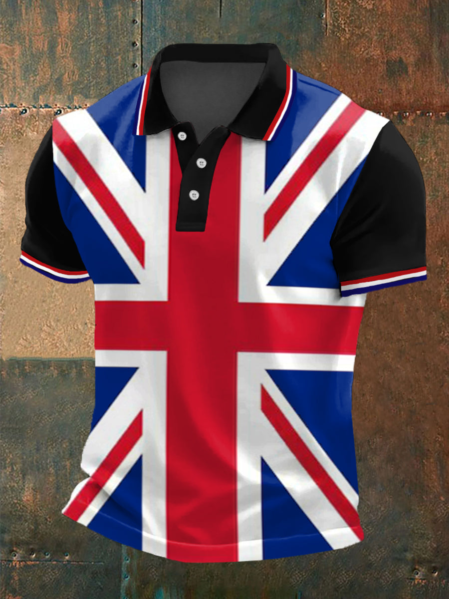 Men's UK Flag Print Casual Top