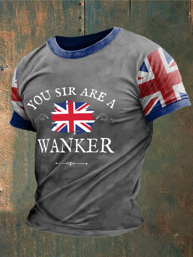 Men's Funny Wanker W-Anker Printed T-shirt