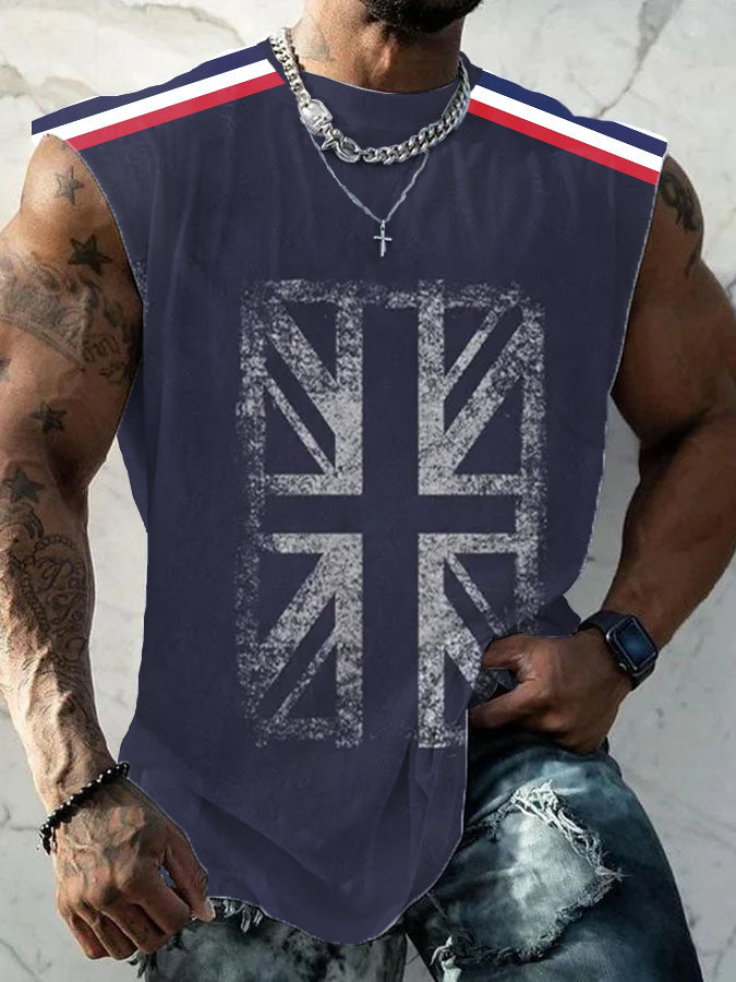 Men's UK Flag Printed Casual Vests