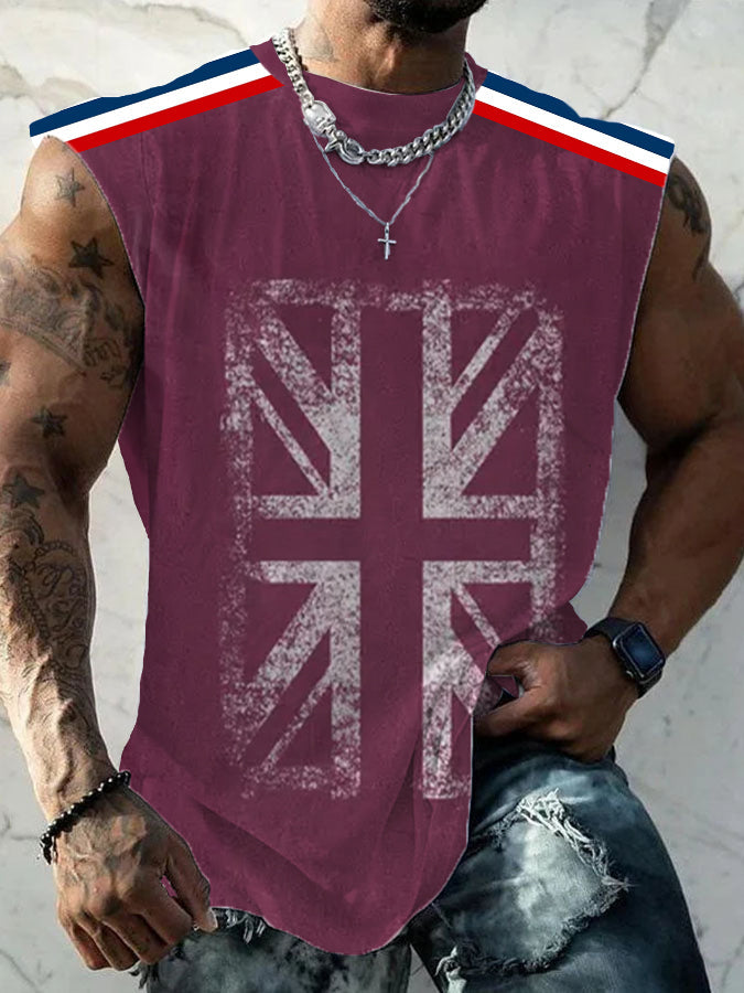 Men's UK Flag Printed Casual Vests