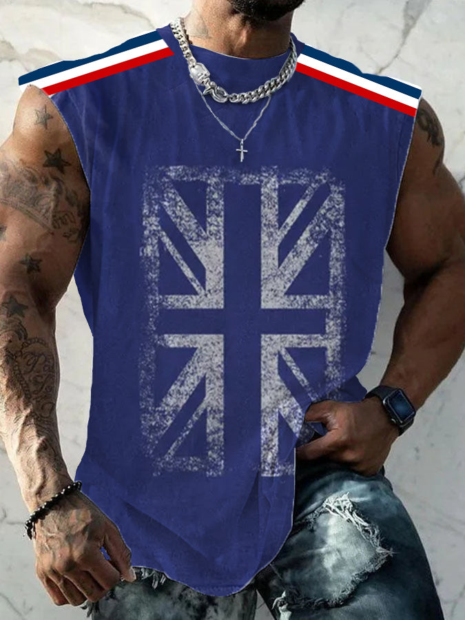 Men's UK Flag Printed Casual Vests
