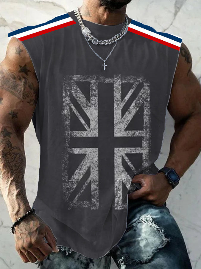 Men's UK Flag Printed Casual Vests