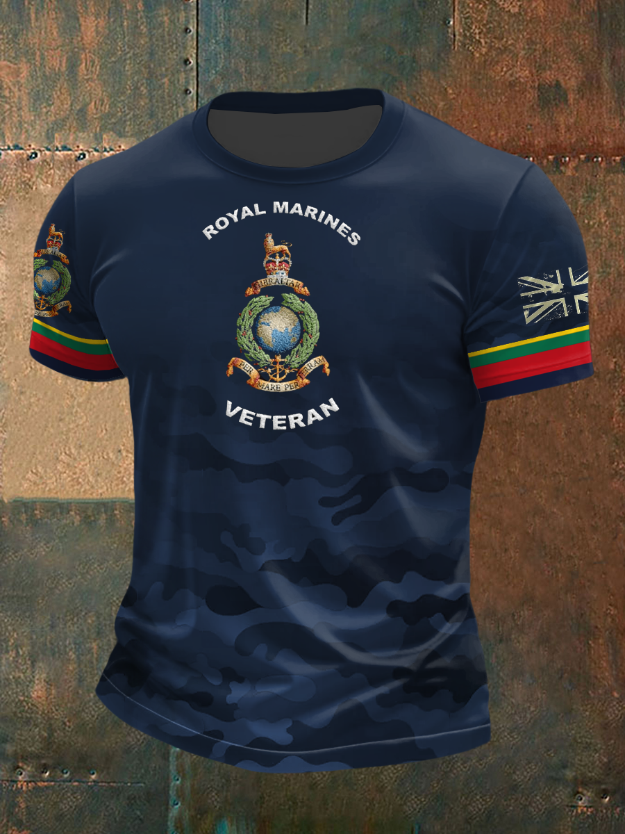 Men's Royal Marines Veteran Printed T-shirt