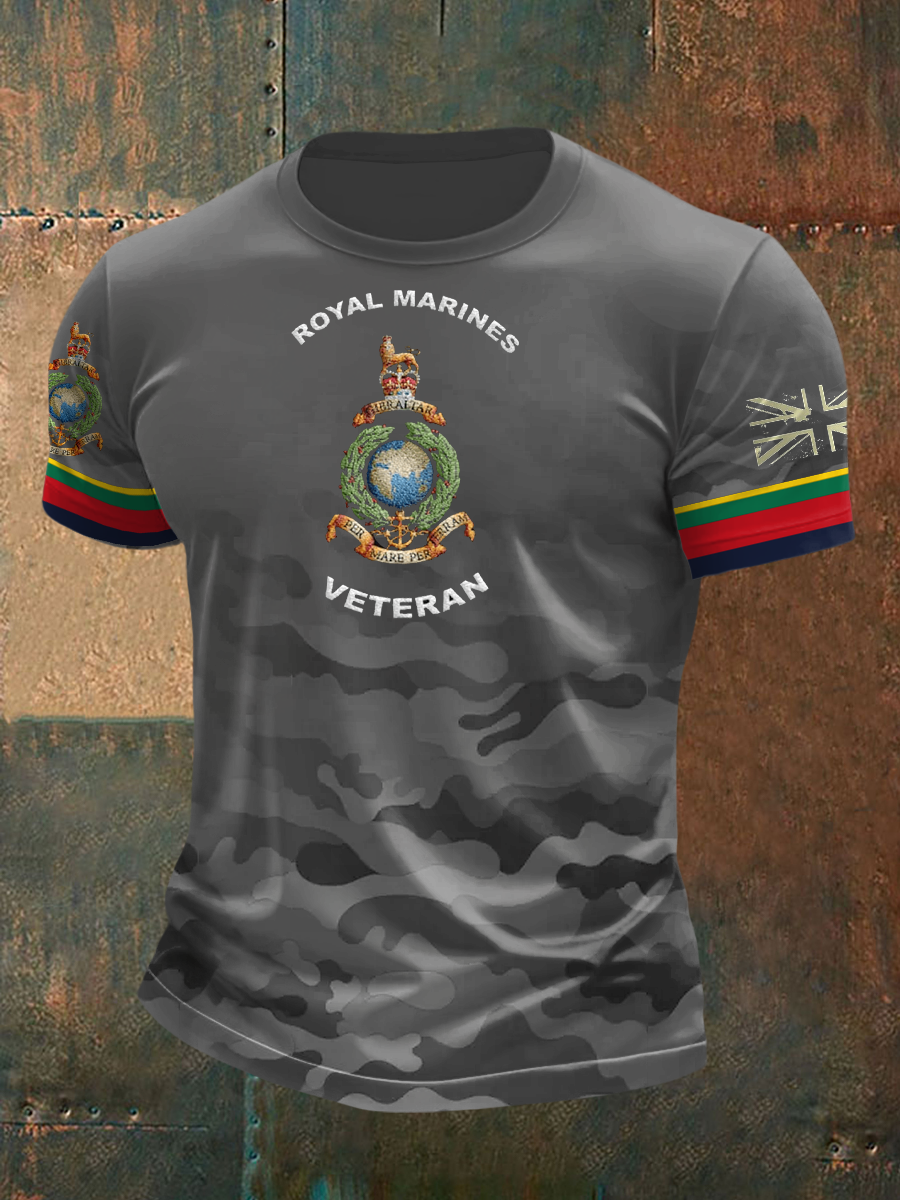 Men's Royal Marines Veteran Printed T-shirt