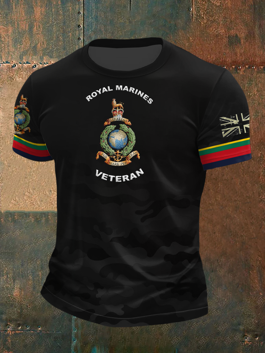 Men's Royal Marines Veteran Printed T-shirt