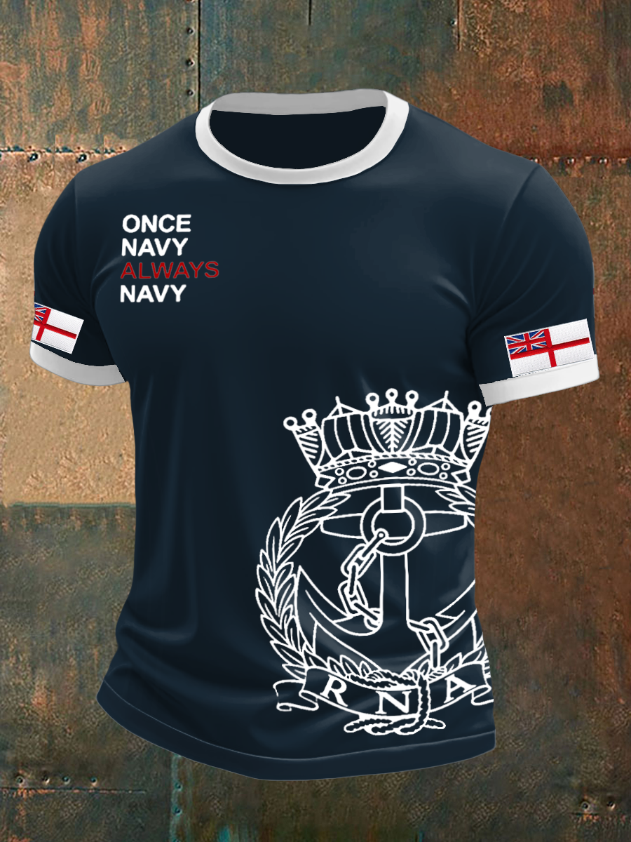 Men's Royal Navy Veteran Printed T-shirt