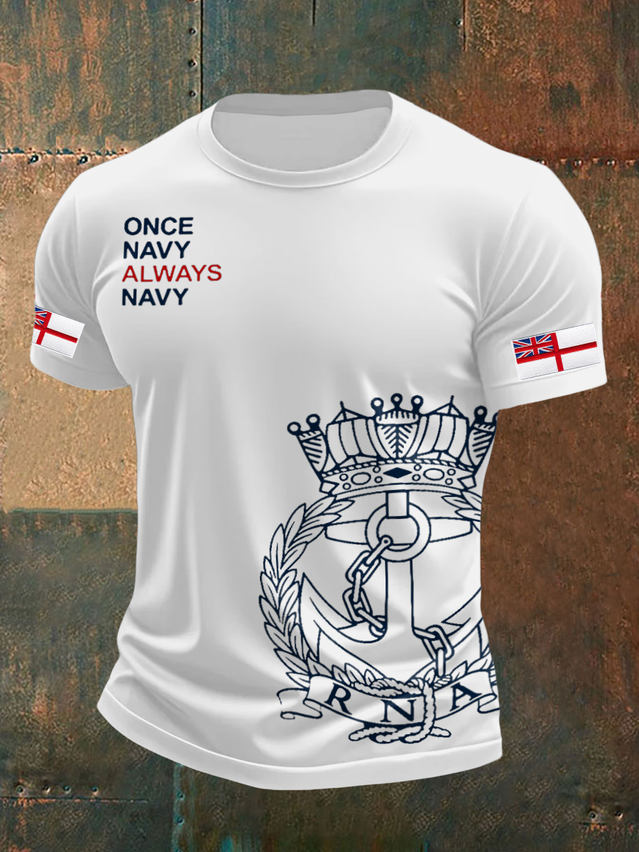 Men's Royal Navy Veteran Printed T-shirt