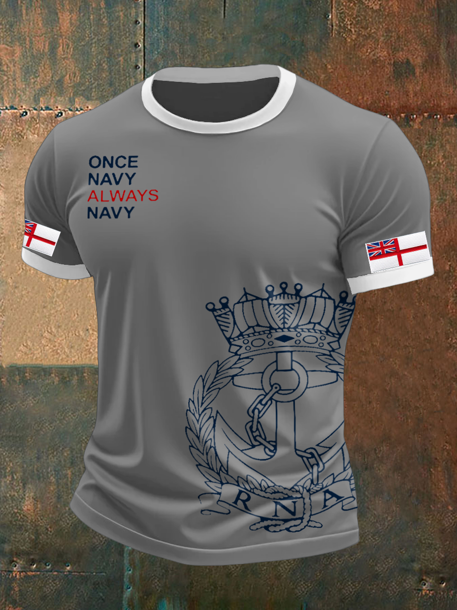 Men's Royal Navy Veteran Printed T-shirt