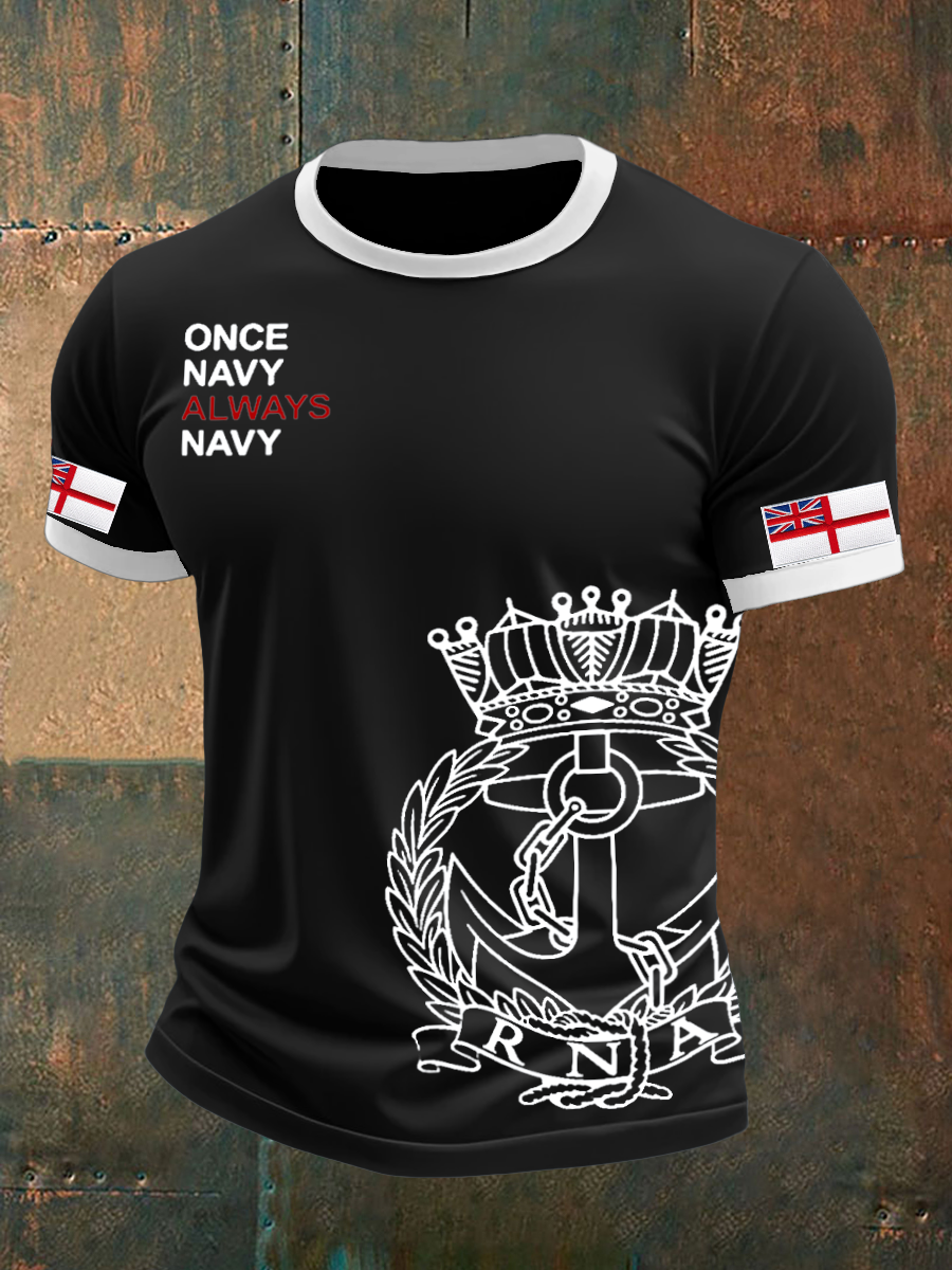 Men's Royal Navy Veteran Printed T-shirt