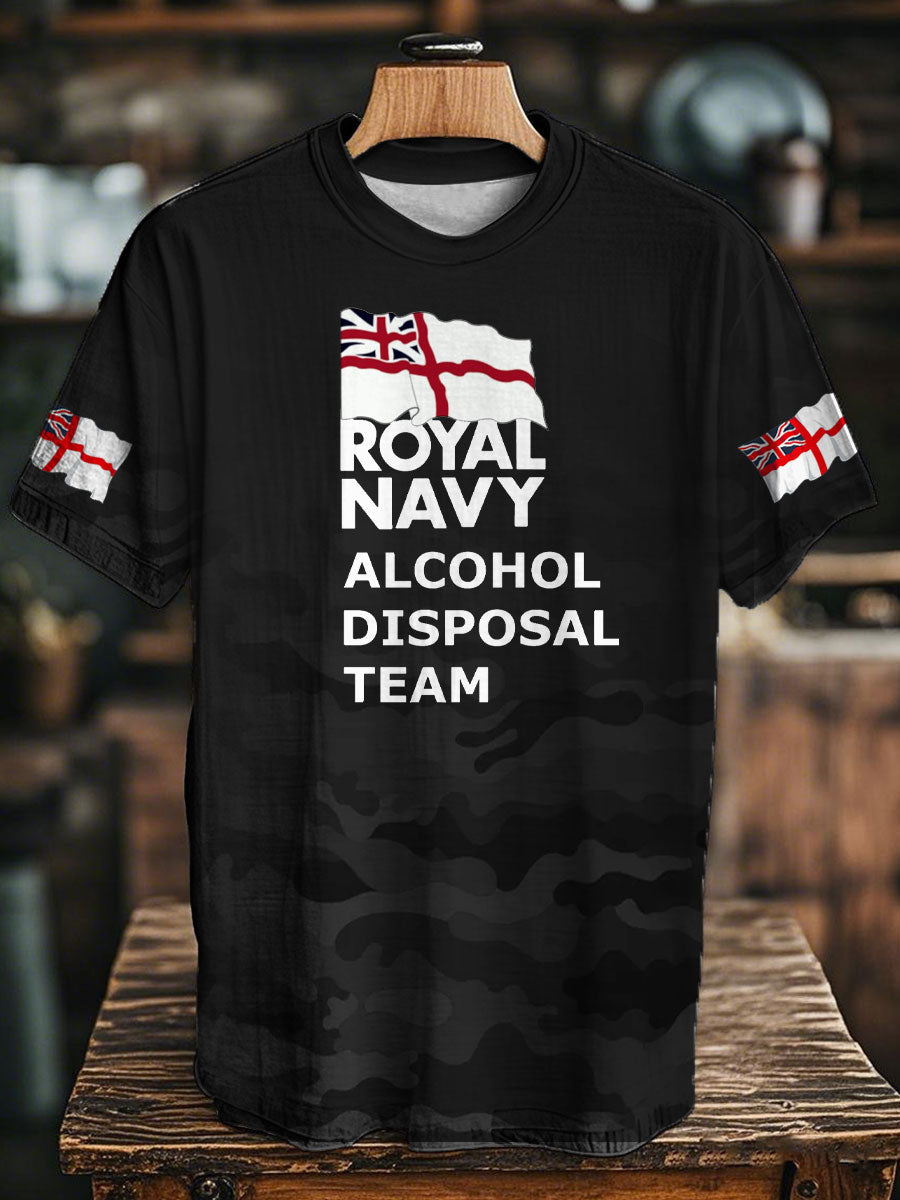Unisex Royal Navy Veteran&Rum Printed T-Shirt
