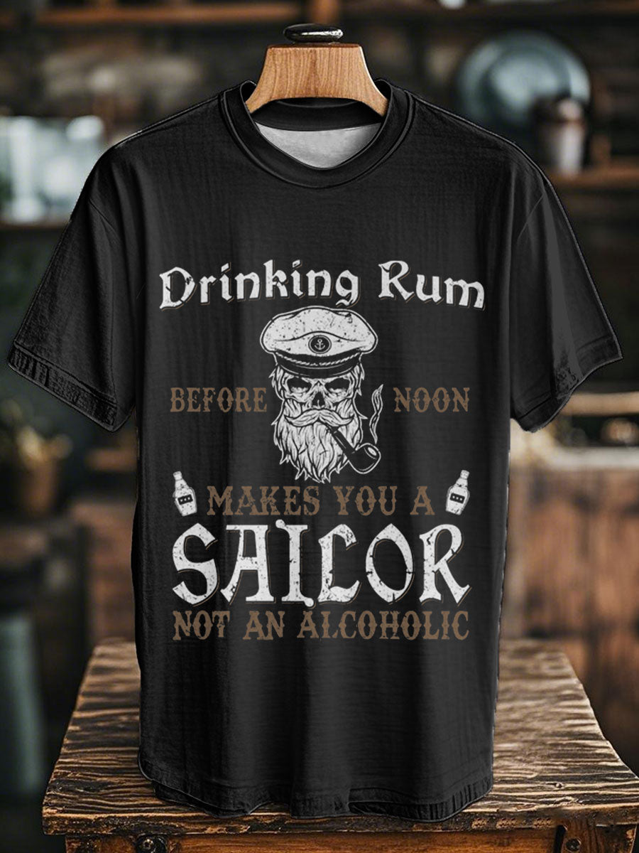 Unisex Royal Navy Veteran&Rum Printed T-Shirt