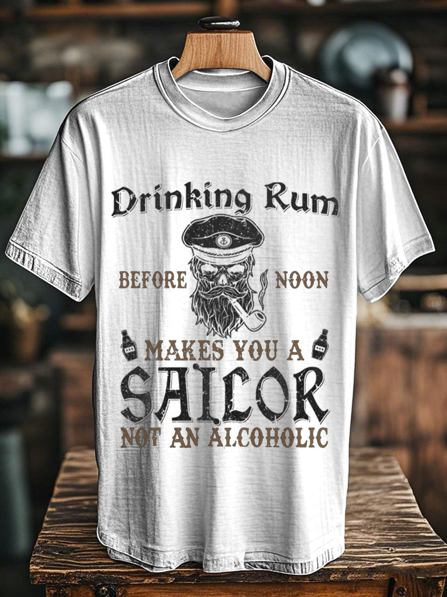 Unisex Royal Navy Veteran&Rum Printed T-Shirt