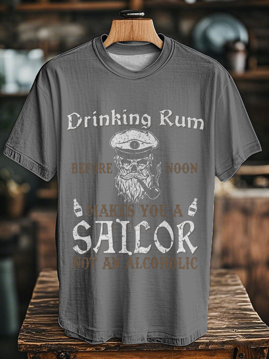 Unisex Royal Navy Veteran&Rum Printed T-Shirt