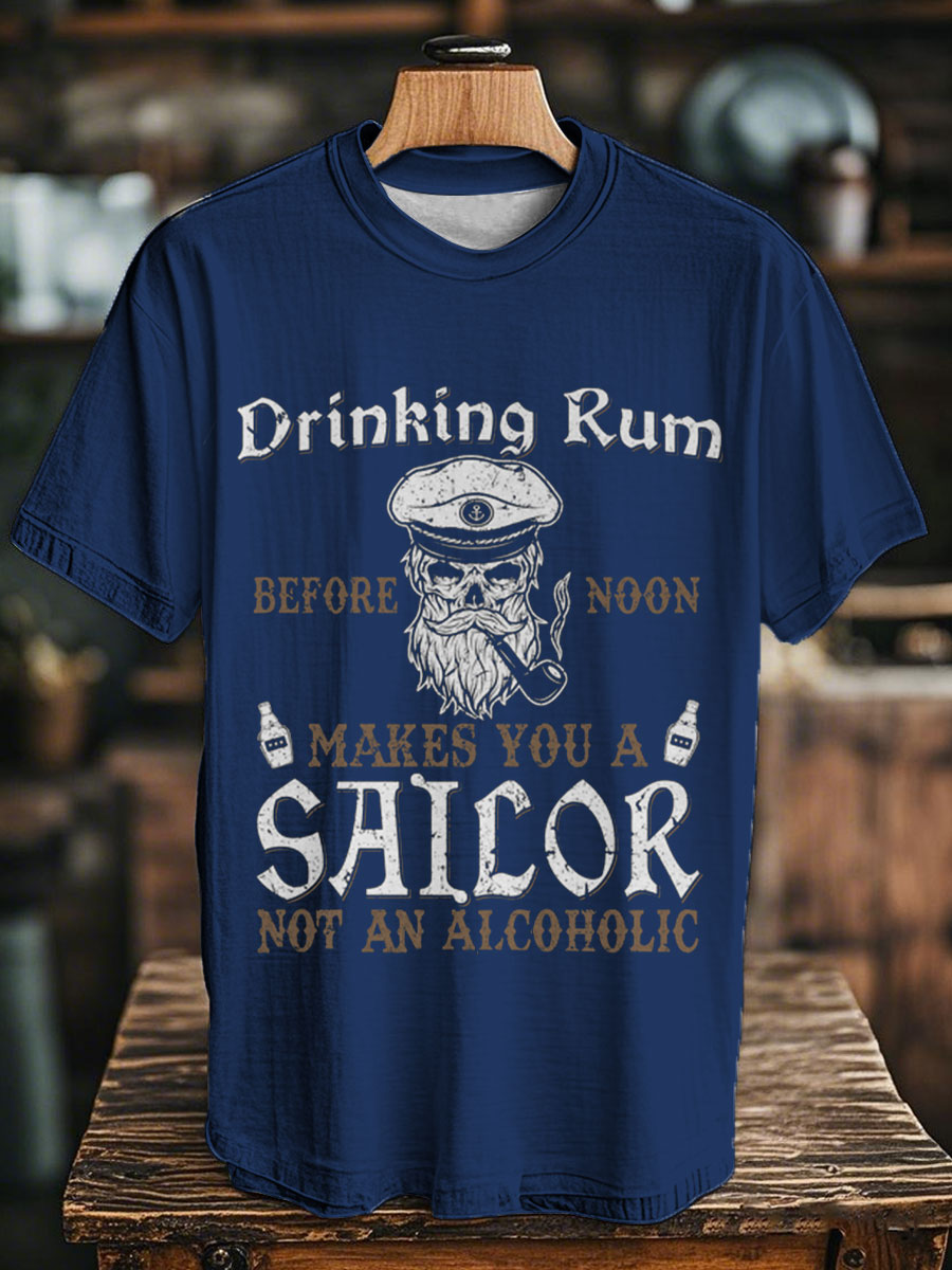 Unisex Royal Navy Veteran&Rum Printed T-Shirt