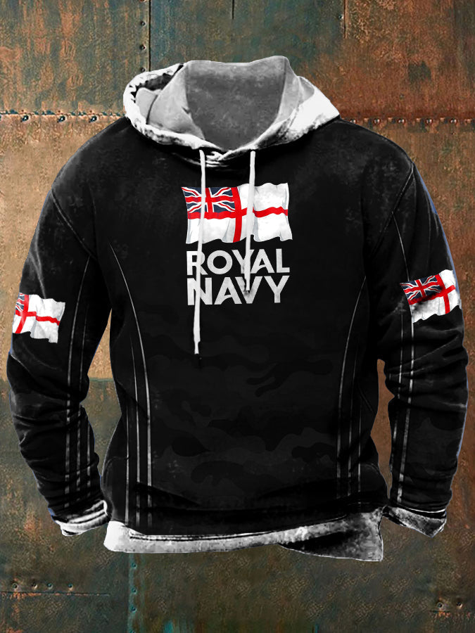 Men's Royal Navy Veteran&Rum Printed Sweatshirt