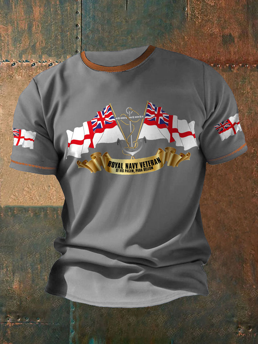 Men's Royal Navy Veteran Printed T-shirt