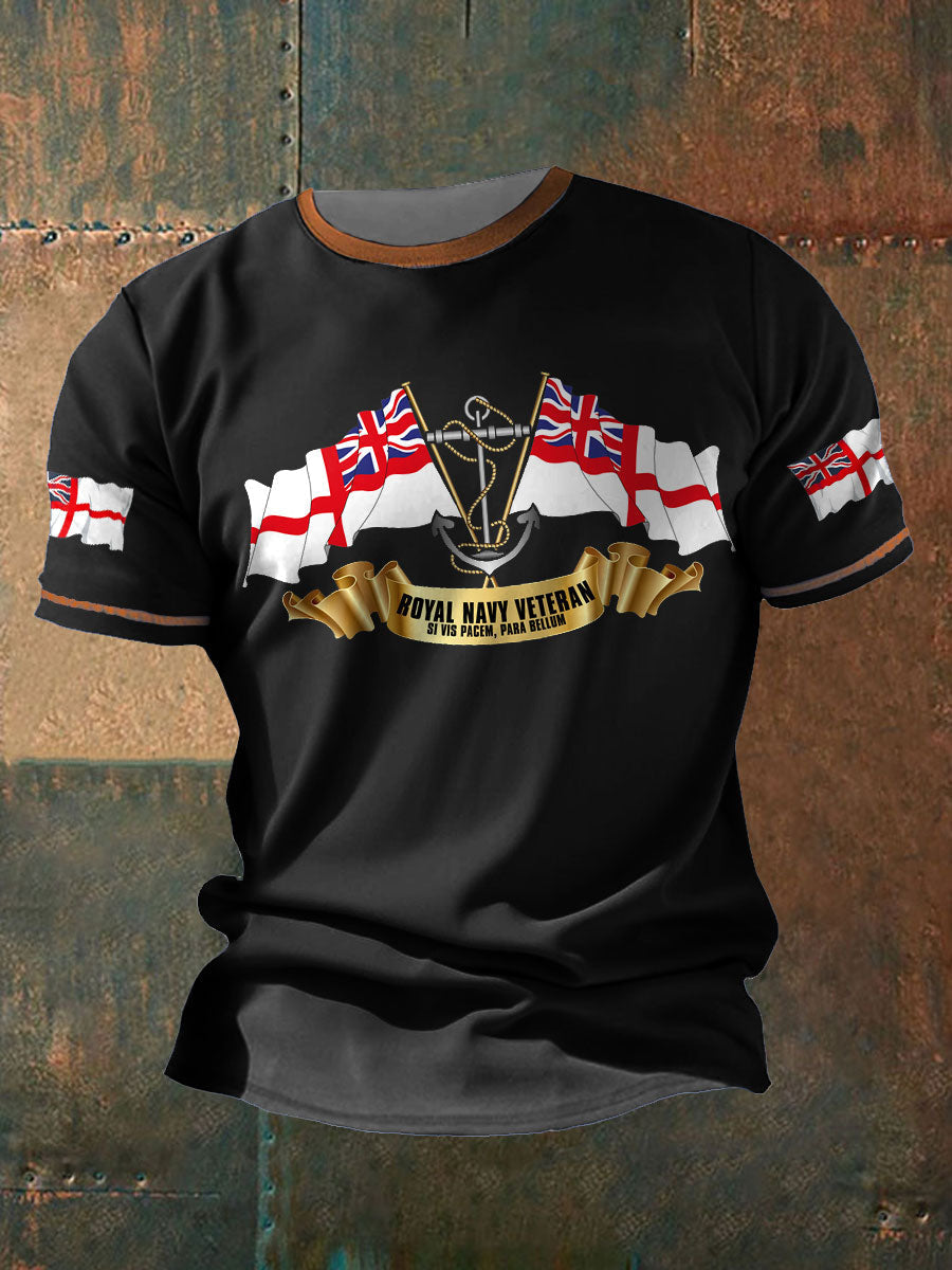 Men's Royal Navy Veteran Printed T-shirt