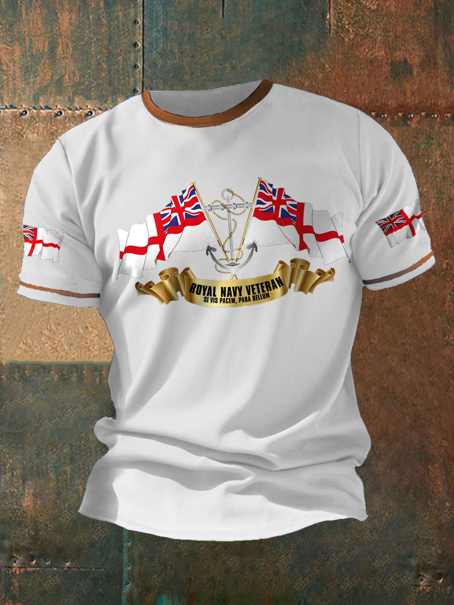 Men's Royal Navy Veteran Printed T-shirt