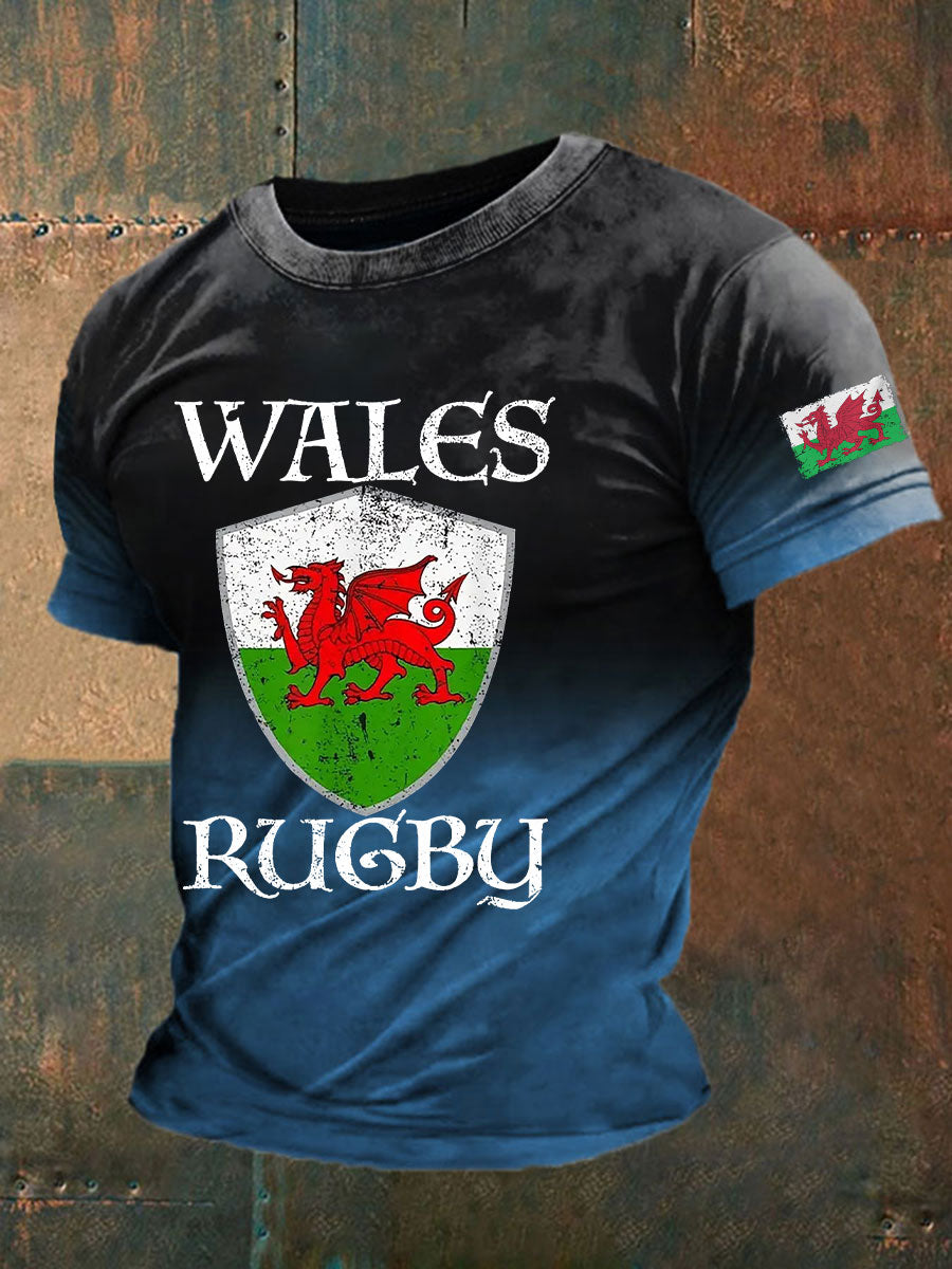 Men's Welsh Flag Casual T-Shirt