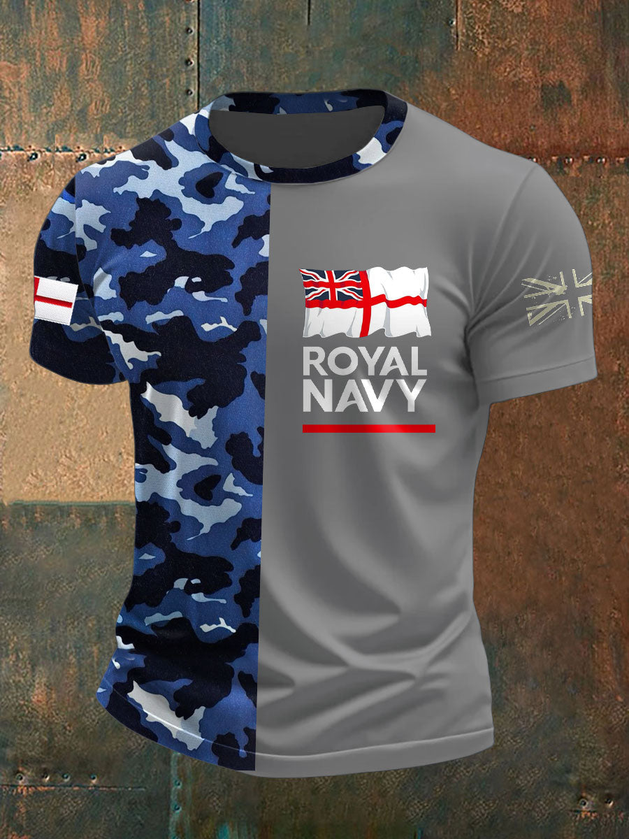 Men's Royal Navy Veteran Printed T-shirt