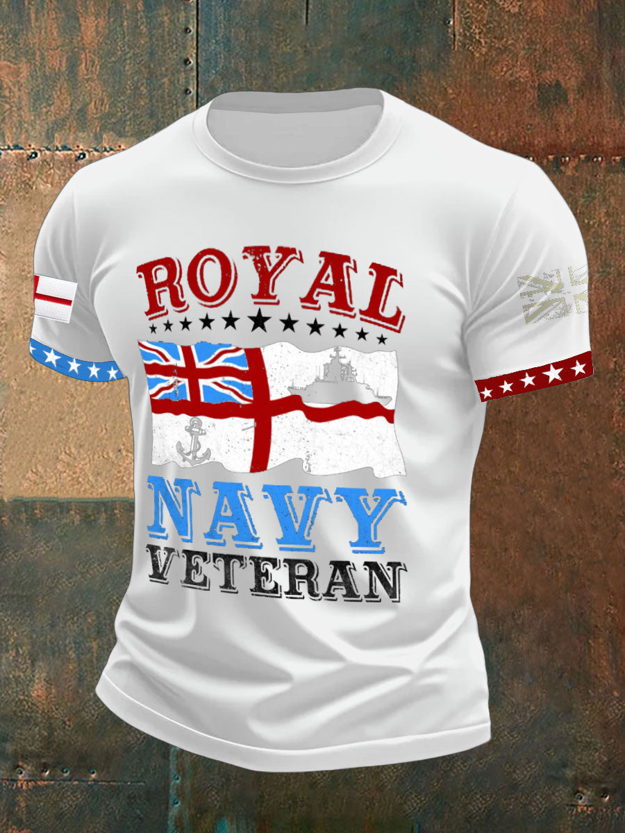 Men's Royal Navy Veteran Printed T-shirt