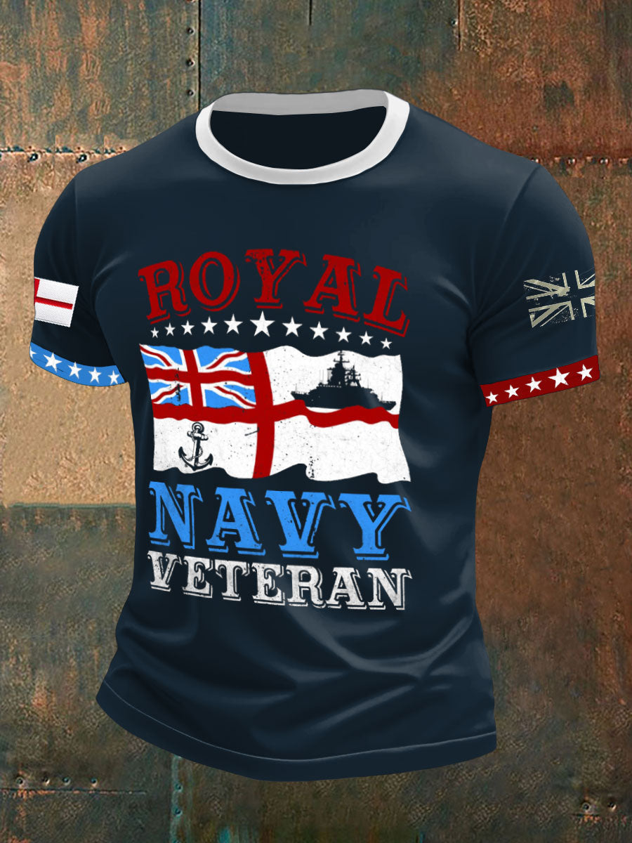 Men's Royal Navy Veteran Printed T-shirt