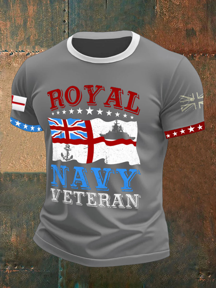 Men's Royal Navy Veteran Printed T-shirt