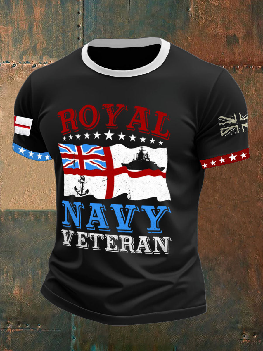 Men's Royal Navy Veteran Printed T-shirt