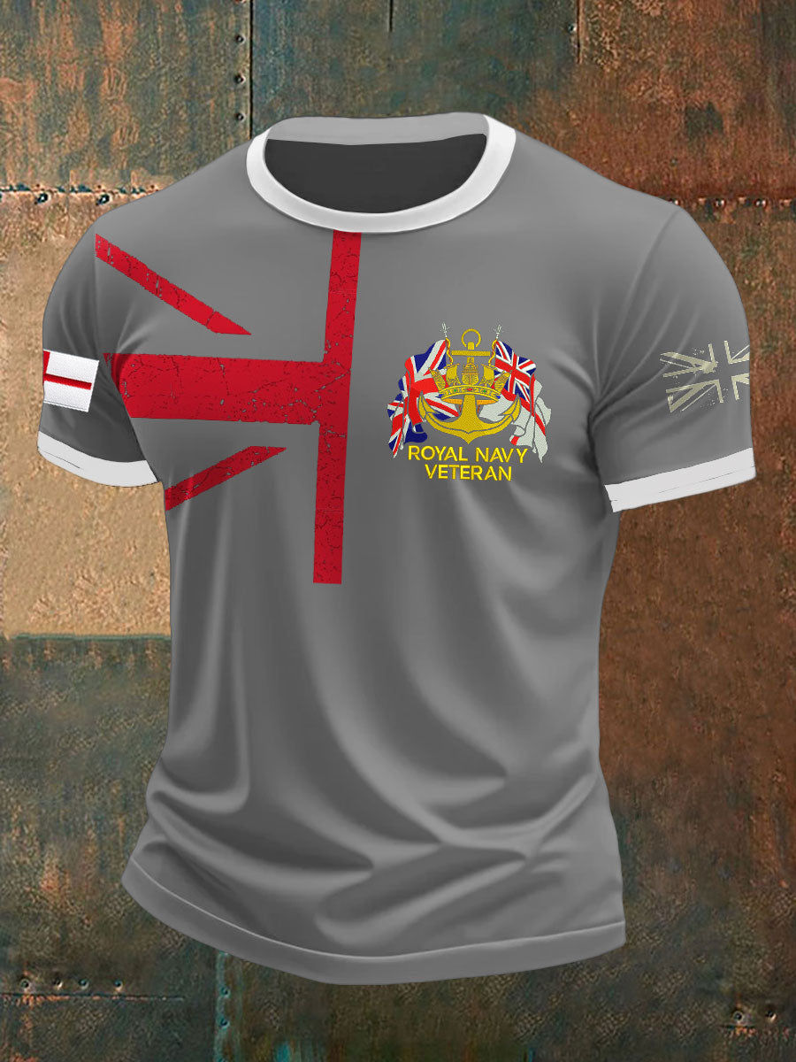 Men's Royal Navy Veteran Printed T-shirt