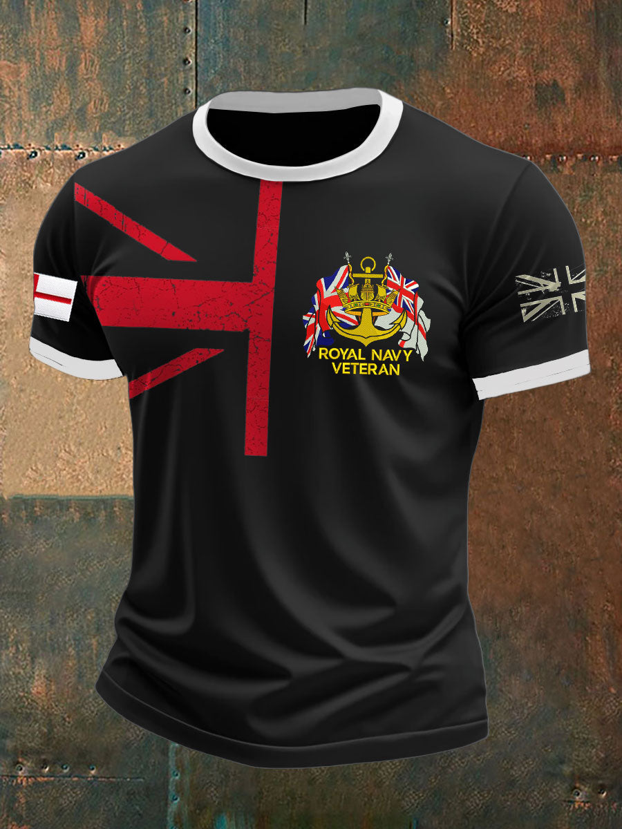 Men's Royal Navy Veteran Printed T-shirt
