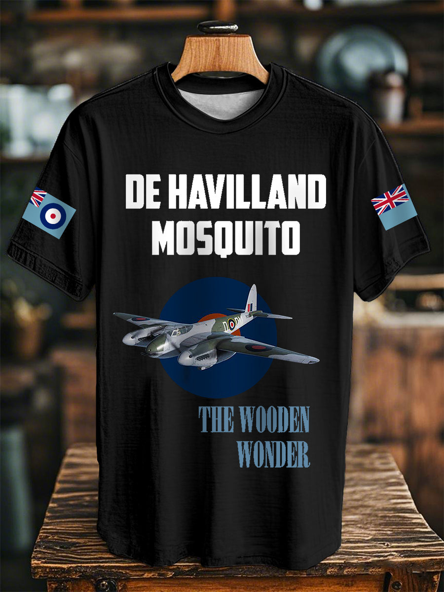 Unisex De Havilland Mosquito Print Casual Tee